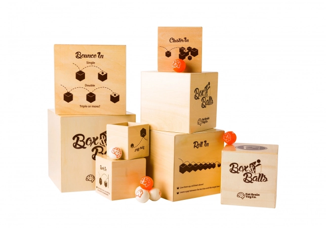 Fat Brain Doosjes met ballen spel 14,5 x 14,5 cm