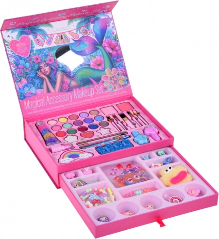 Big Beauty Set Mermaid Eye Shadows Polishes Hair Clips Ties