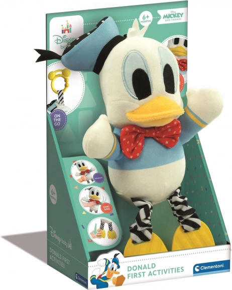Donald le canard – mon premier doudou avec hochet et anneau de dentition