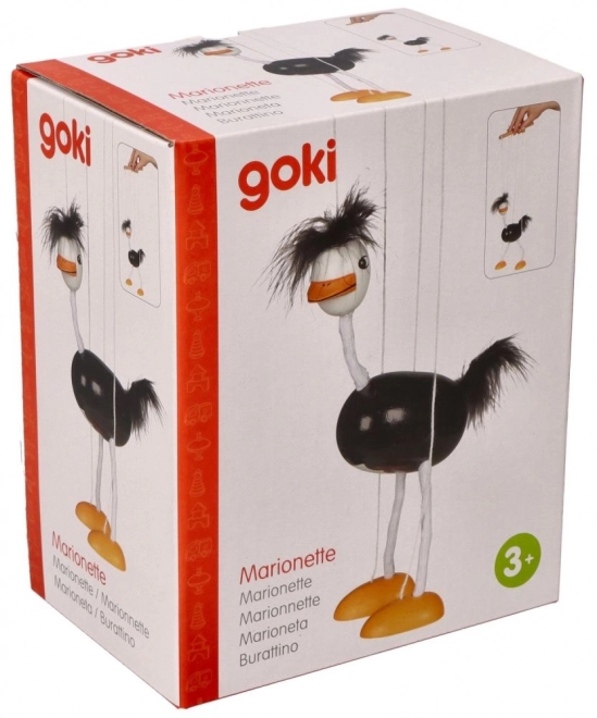 Wooden Ostrich Marionette
