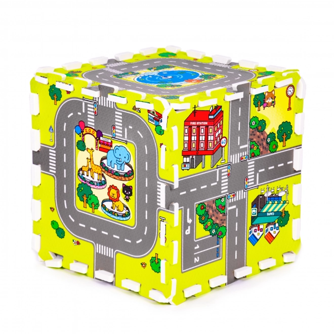 Foam Play Mat City – 9 Pieces 90.5 × 90.5 cm IPLAY