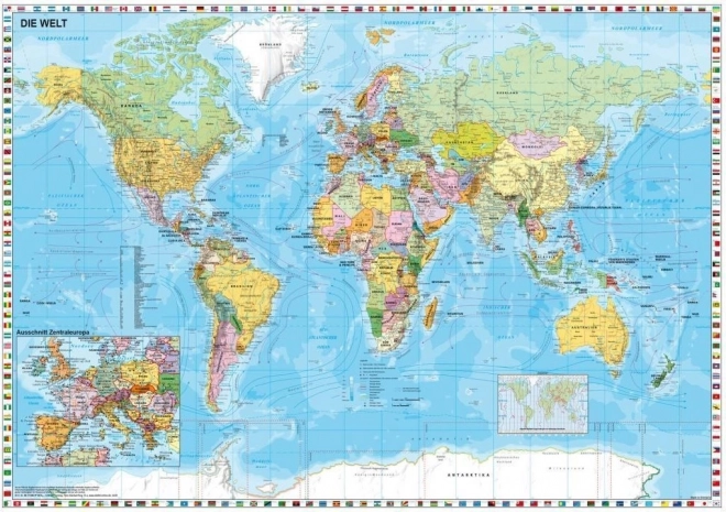 Puzzel politieke wereldkaart 1500 stukjes SCHMIDT
