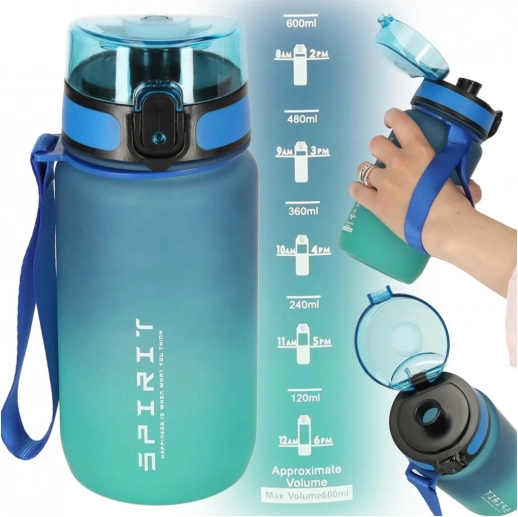 Sports Bottle with Spout 600ml Teal