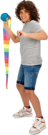 Queue en tissu arc-en-ciel