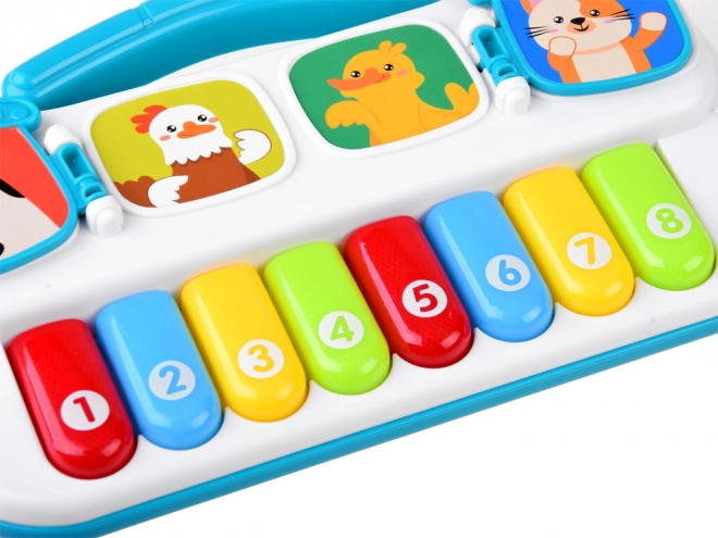 Vrolijk muziekpiano met dieren