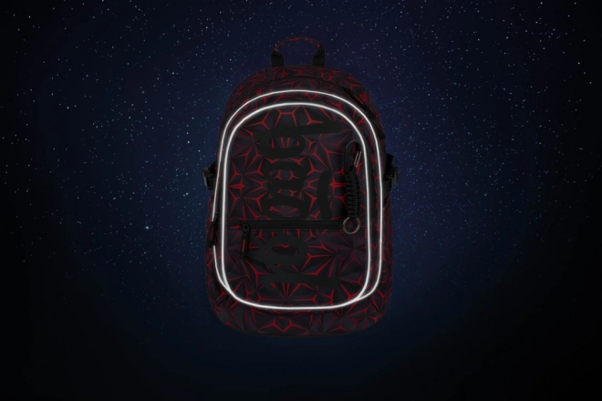 BAAGL Schoolrugzak Core Red Polygon