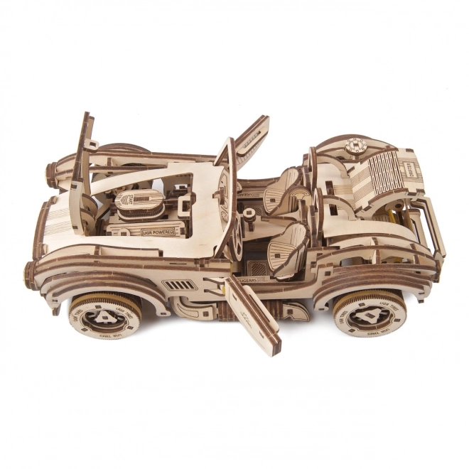 Ugears 3D houten mechanische puzzel Drijvende Racewagen Cobra