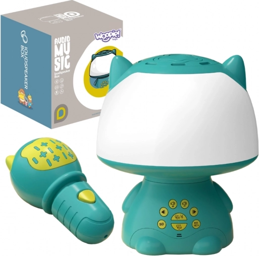Woopie multifunktionale RGB-Lampe mit Bluetooth-Lautsprecher, Karaoke und Stimmverzerrer – türkis