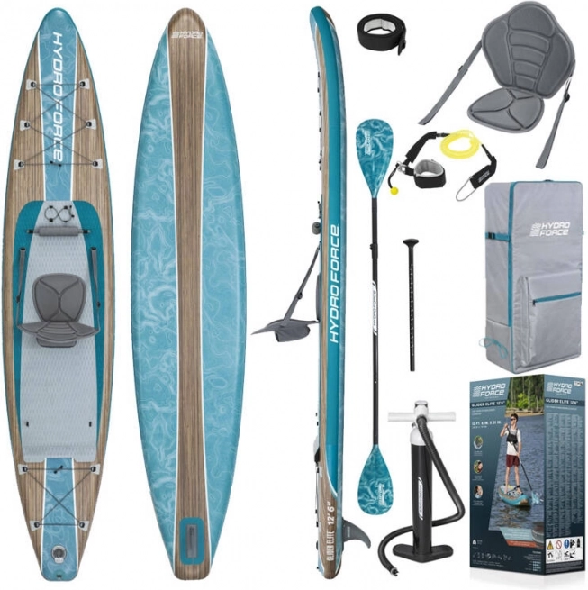 Aufblasbares Paddleboard Hydro-Force Glider Elite 381x79x15cm 2v1