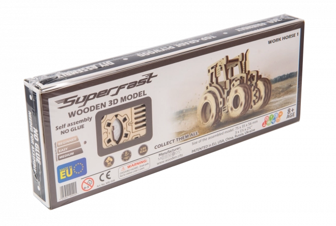 Wooden City 3D-puzzel Superfast Traktor