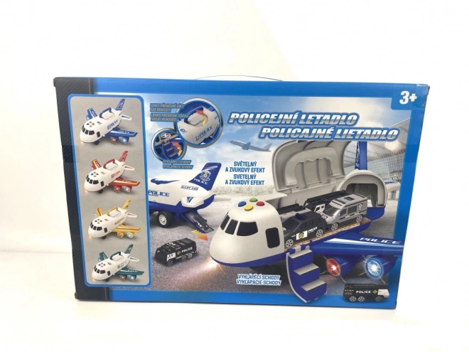 Police Plane with Cargo Space and 3 Cars