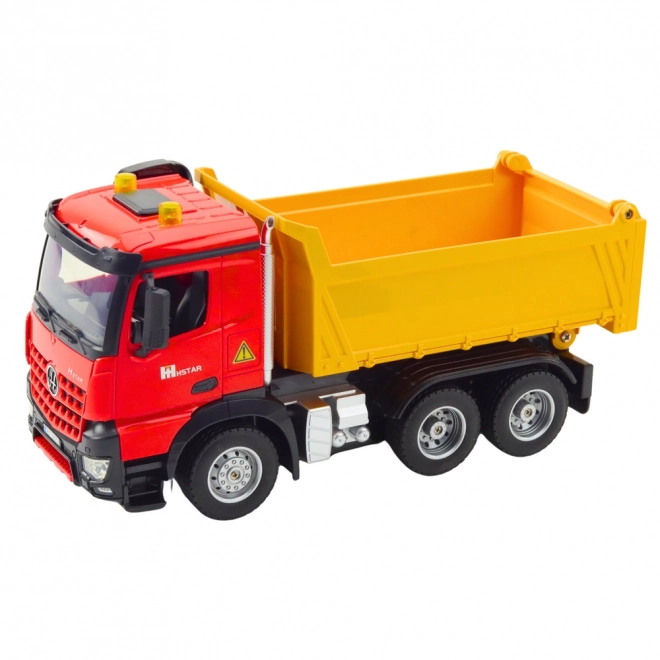 Mirror Model RC Dump Truck in Yellow-Red Design