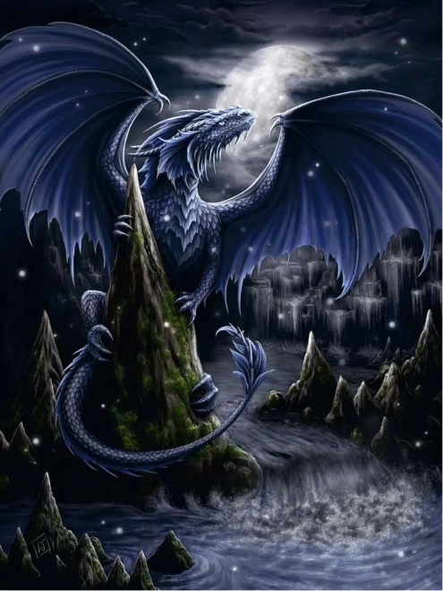 Puzzle 1500 Teile Schwarzer Drache Ravensburger