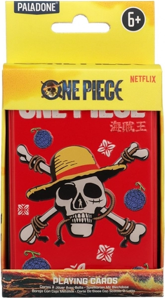 One Piece speelkaarten in een blikken doosje