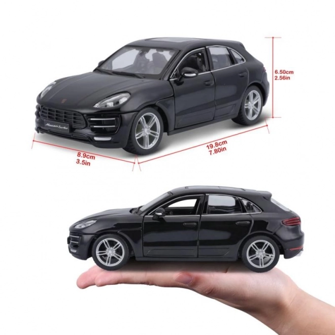 Bburago 1:24 Porsche Macan zwart 18-21077