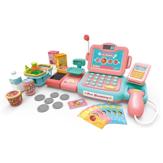 kassa voor kinderen met scanner, weegschaal en microfoon WOOPIE + 24 accessoires