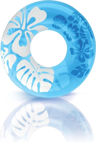 Aufblasbarer Schwimmring 91 cm mit hawaiianischem Blumenmotiv INTEX