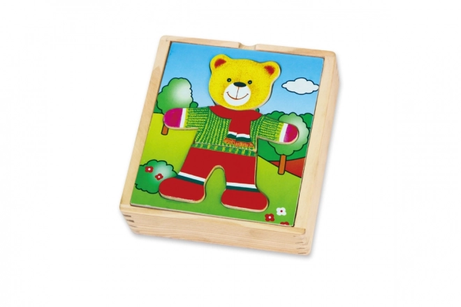 Holzpuzzle VIGA Bärchen anziehen