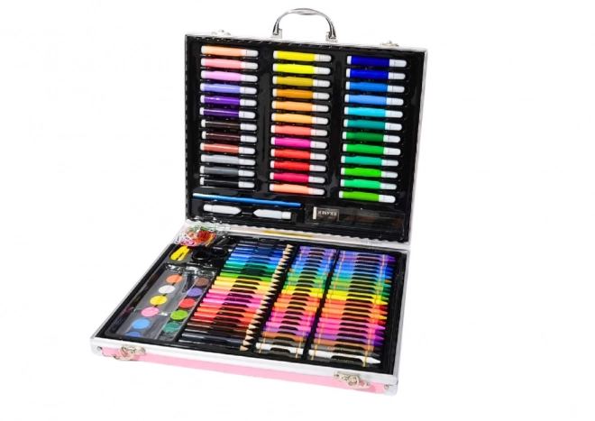 Kunst set in doos met eenhoorn roze 150 ST
