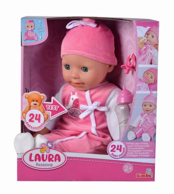 Pop Laura met kindergebrabbel 38 cm