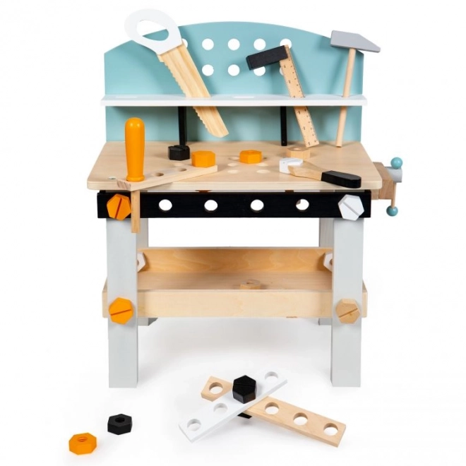 Houten kinderwerkbank met gereedschap ECOTOYS