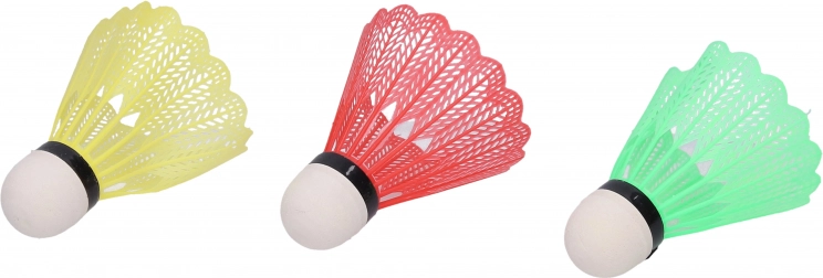Volants de badminton colorés, lot de 3 pièces