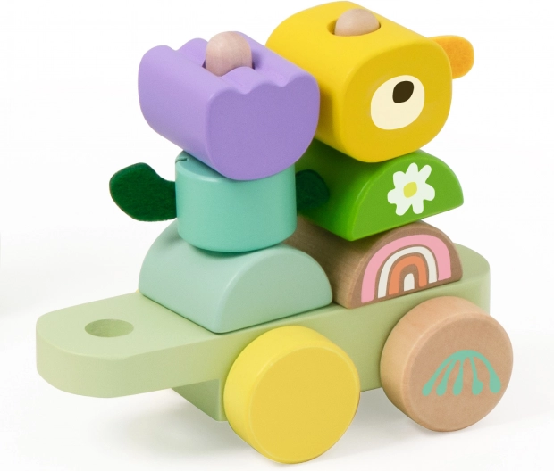 Puzzle train en bois Chenille de Classic World