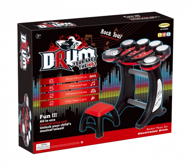 Standing Drum Set on Batteries