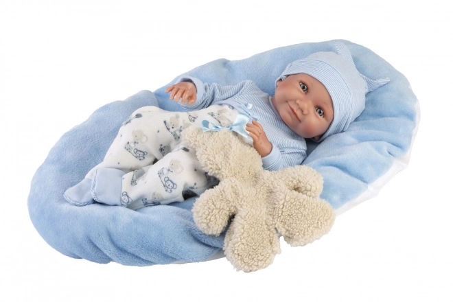 Llorens 73807 NIEUW GEBOREN JONGEN - realistische pop baby met volledig vinyllichaam - 40 cm
