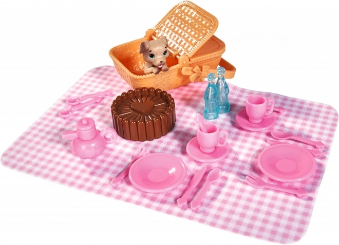 Poppen Steffi en Kevin op picknick