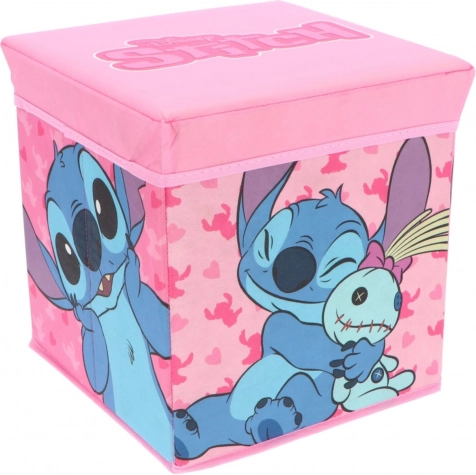 Cozy Noxxiez Aufbewahrungsbox und Hocker STITCH für Mädchen 30 × 30 × 30 cm