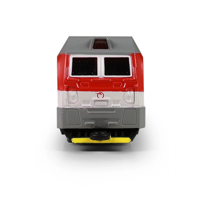 Metalen locomotief van Železničná Spoločnosť Slovensko