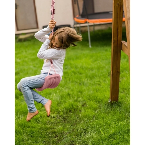 Kinderschommel aan touw roze