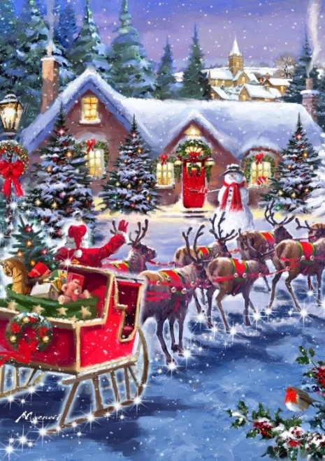 Puzzle Santa and Sleigh 1000 Pieces