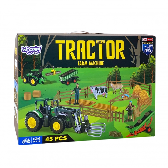 Set landbouwmachines tractor mini boerderij WOOPIE
