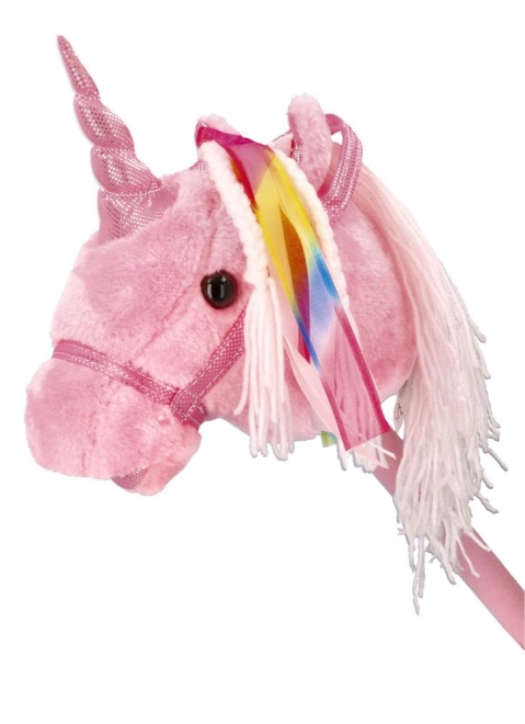 Rijdende eenhoorn op stok Rosa