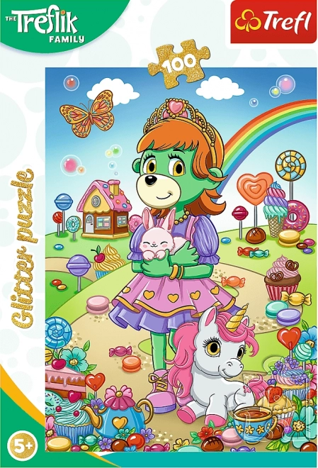 Puzzle mit Glitzer Familie Treflik 100 Teile