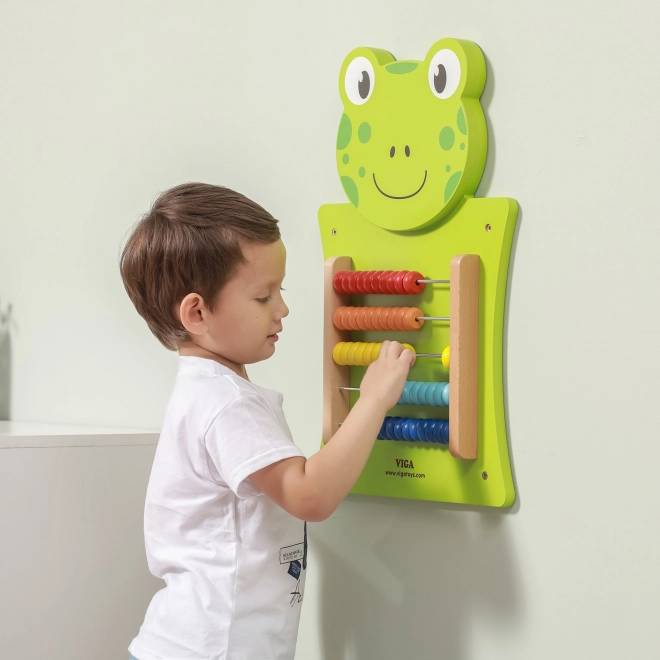 Viga houten bord met telraam kikker montessori FSC-certificaat