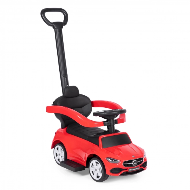 Voiturette Mercedes Classe C guide interactif avec volant – Rouge