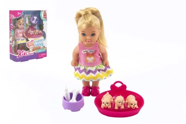 Pop Kiki Anlily gewricht plastic 12cm met knuffels met accessoires in doos 12x16x4,5cm