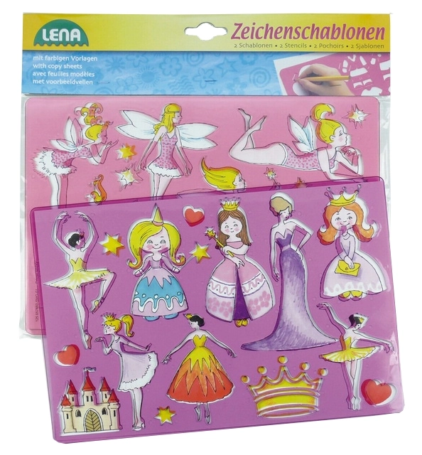 Teken sjablonen (prinsessen, ballerina's)