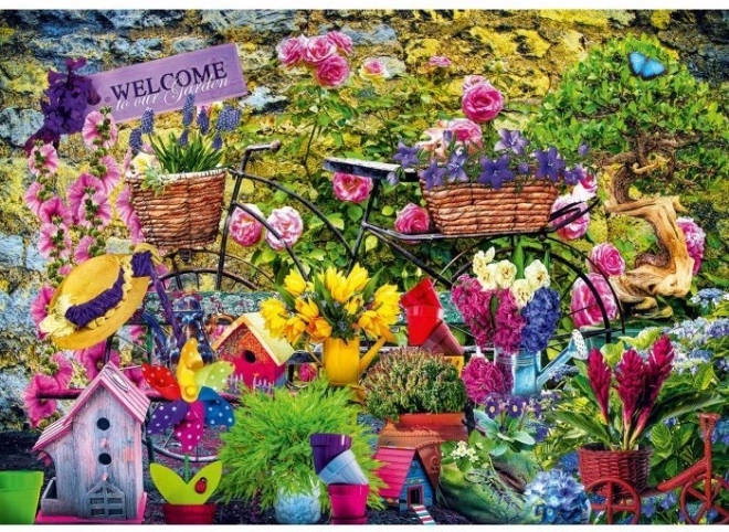 Puzzle Bienvenue dans notre jardin 1000 pièces BLUEBIRD