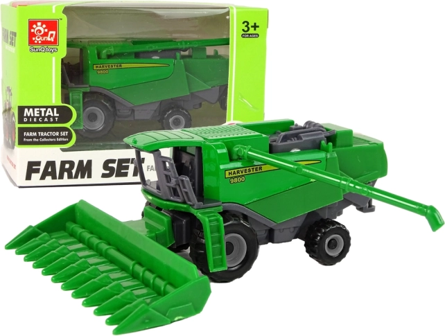 Kleine groene landbouwcombine – plastic speelgoed