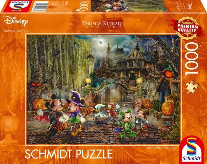 Puzzel Disney: Mickey en Minnie met Halloween 1000 stukjes