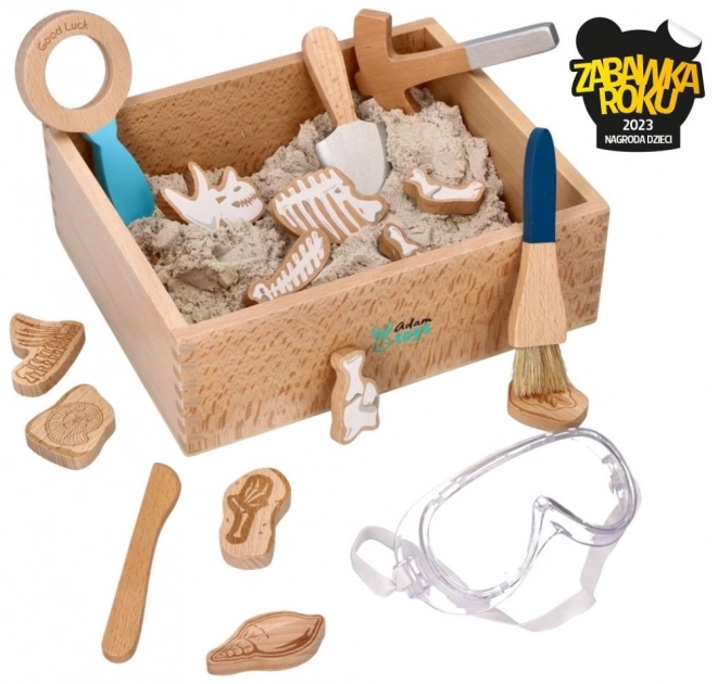 Archeologische set voor kinderen met kinetisch zand