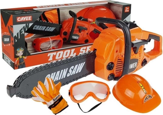 Doe-het-zelf set Zaag Handschoenen Helm Bril