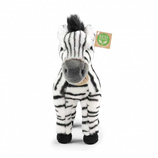 Pluchen zebra staand 30 cm ECO-VRIENDELIJK