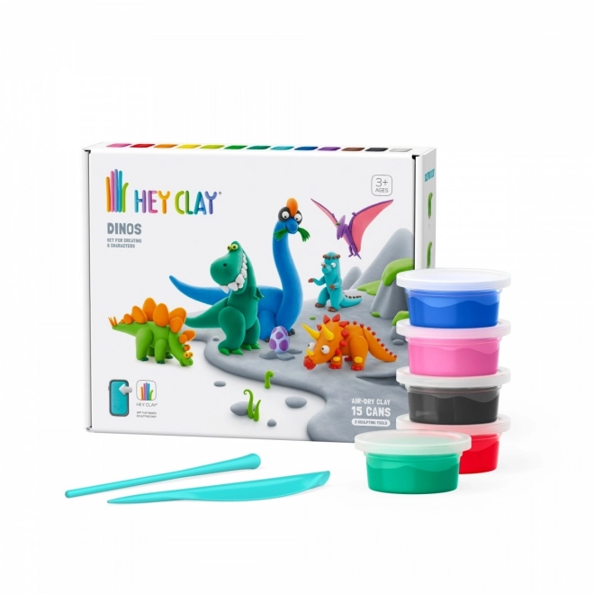 Plasticine Hey Clay set Dinosaurussen