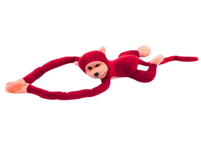 Pluchen mascotte aap met geluid rood 80 cm