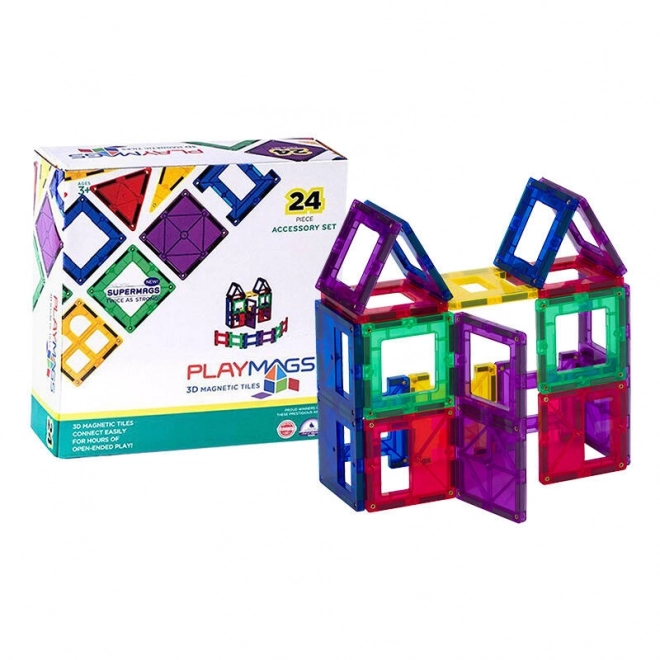 Magnetische blokken 3D Playmags set van 24 stuks